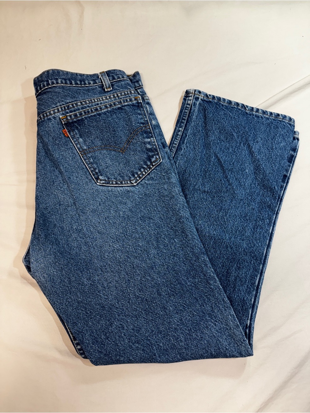 Vintage Levis 517 Jeans Men’s 36x32 Blue Orange Tab Bootcut Denim USA 80s
